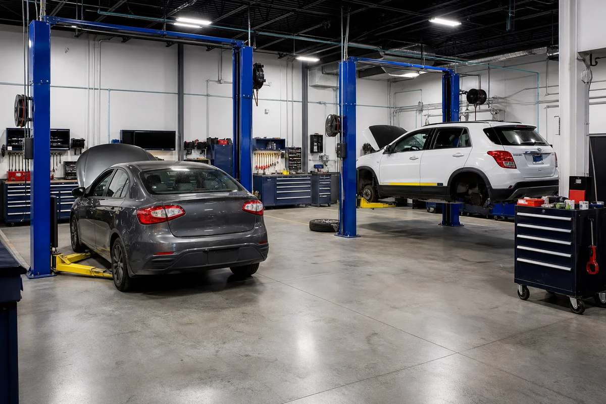 Organized automotive work bays
