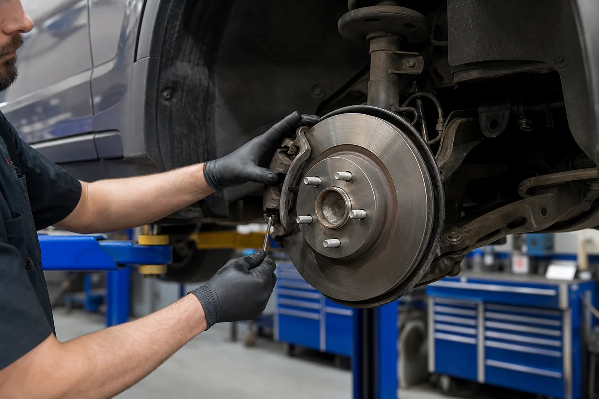 Brake rotor and caliper inspection